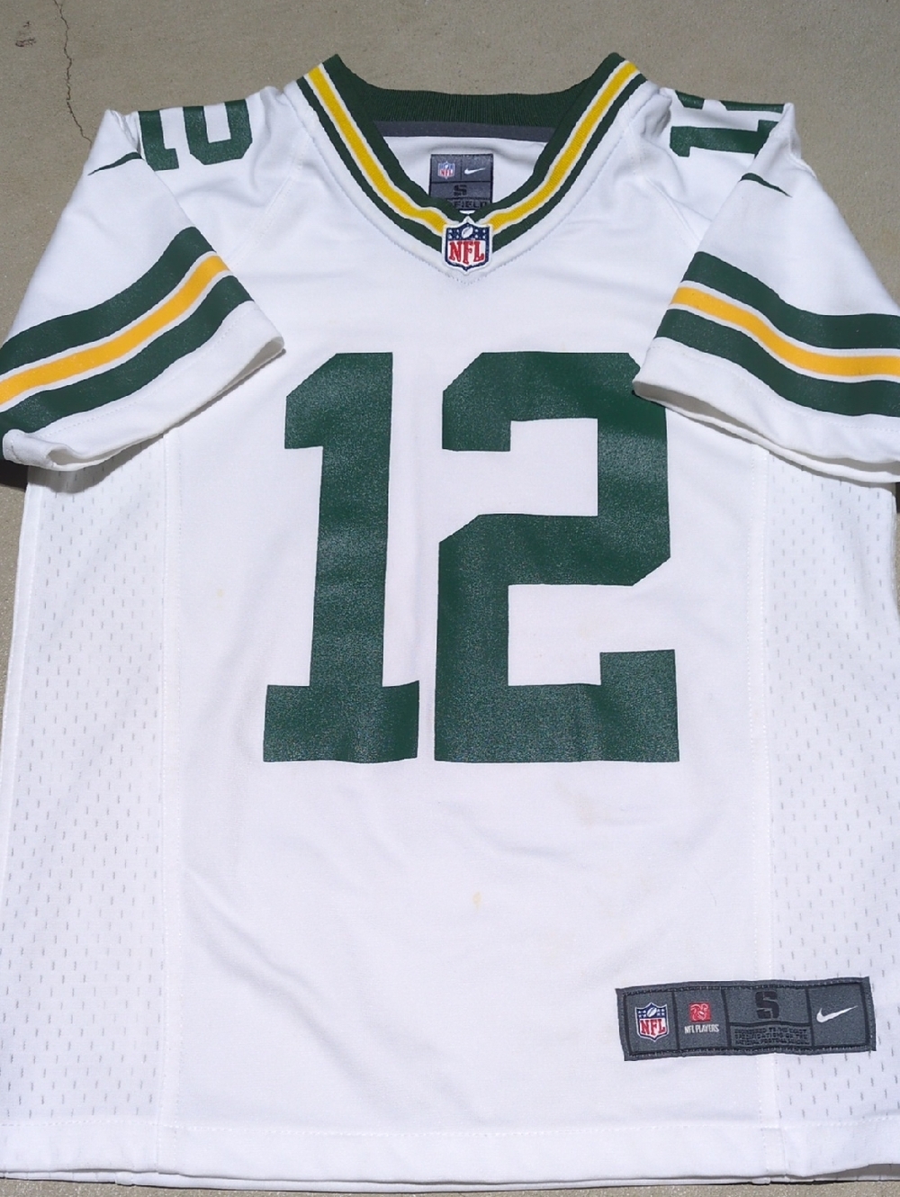 Nike Green Bay Packers Rodgers #12 White Football Jersey